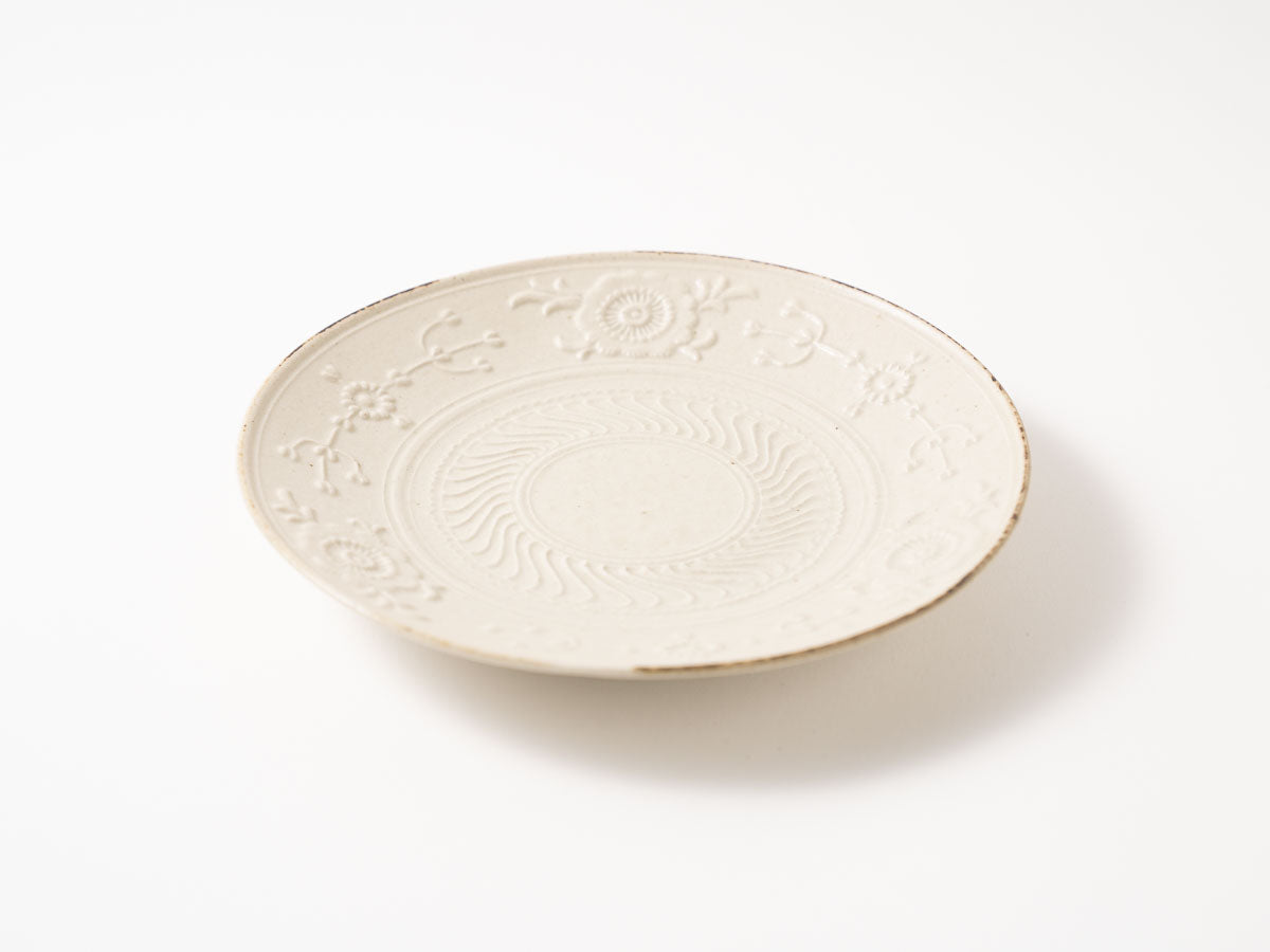 草花紋5.5寸皿【山崎瞳】