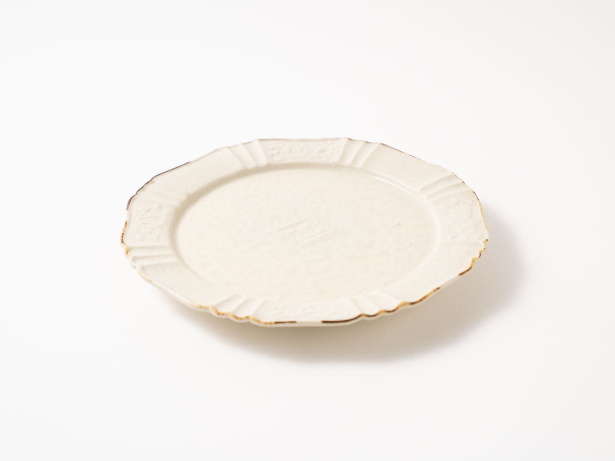 チューリップ紋輪花リム皿【山崎瞳】