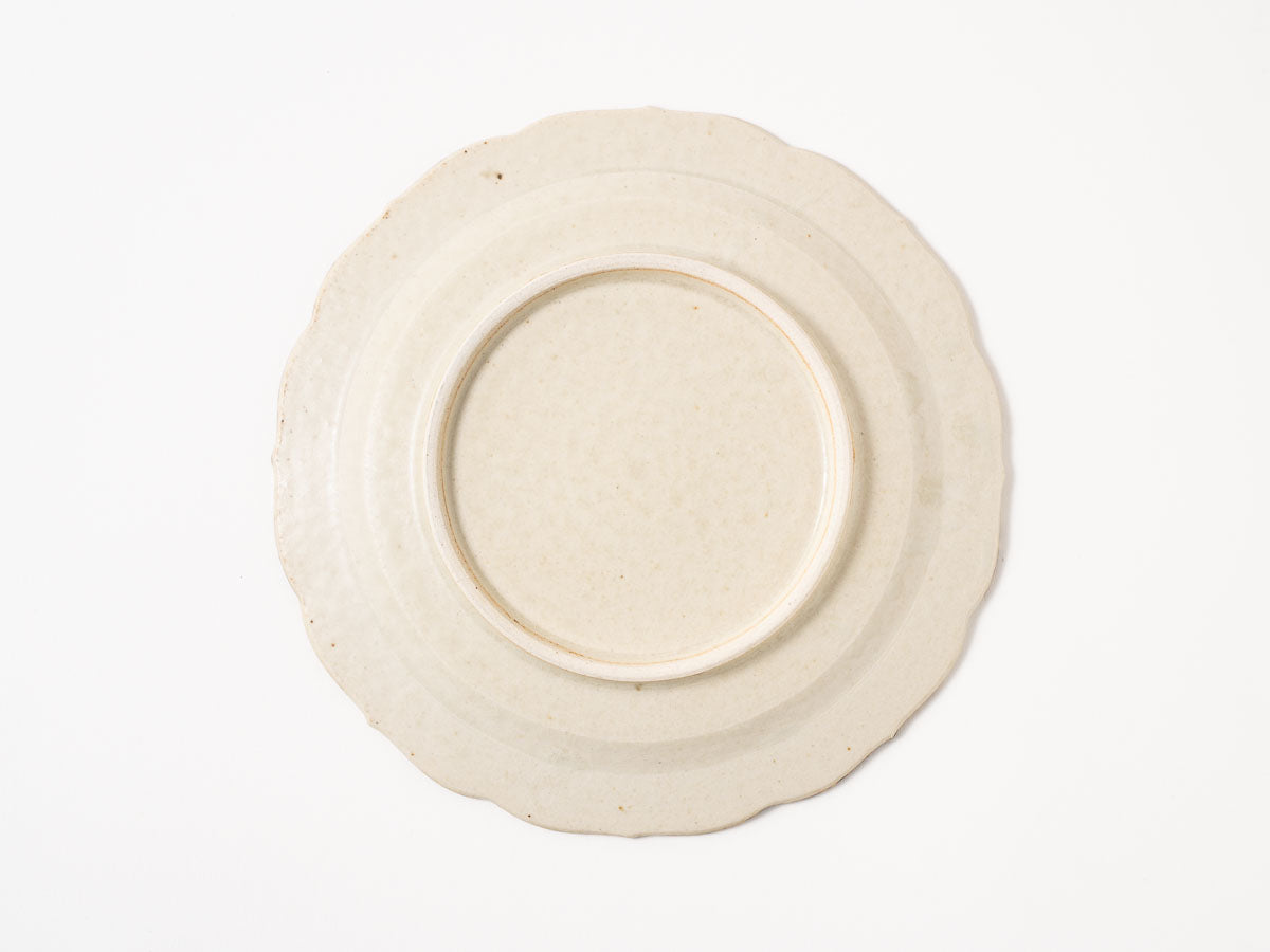 タンポポ紋輪花リム皿【山崎瞳】