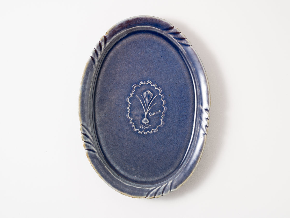 フリルリム楕円皿 b【山崎瞳】