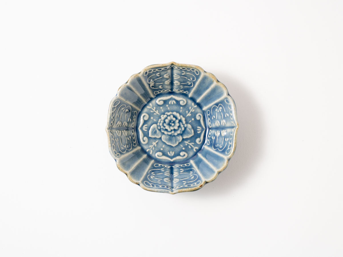 草花紋輪花小鉢【山崎瞳】