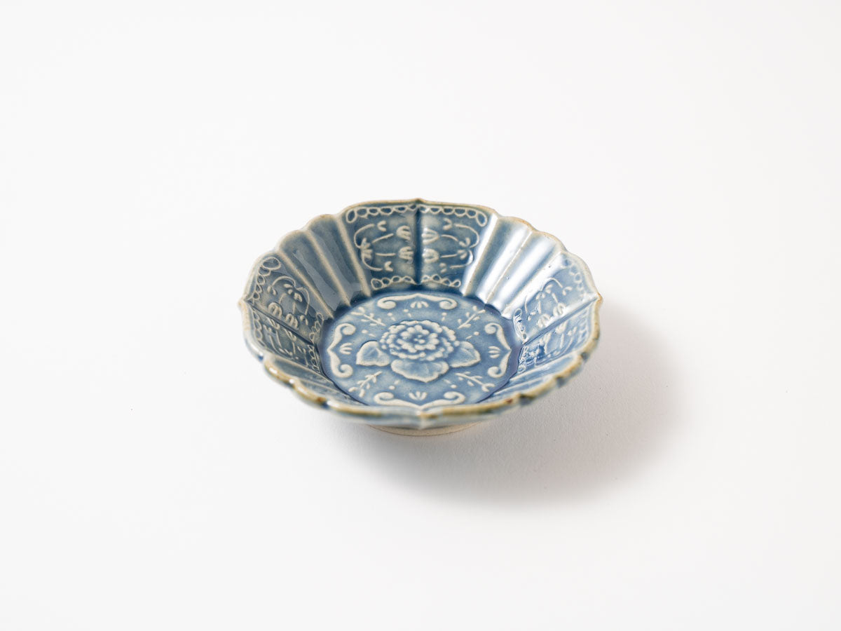 草花紋輪花小鉢【山崎瞳】