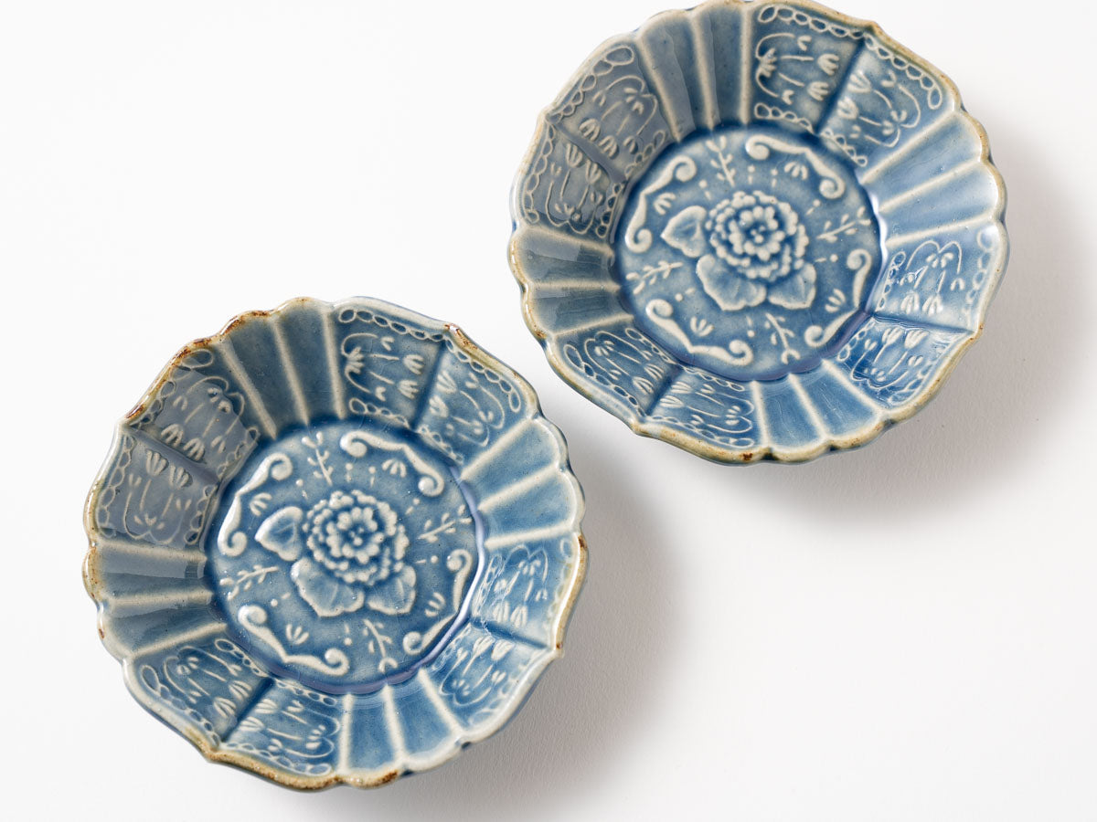 草花紋輪花小鉢【山崎瞳】