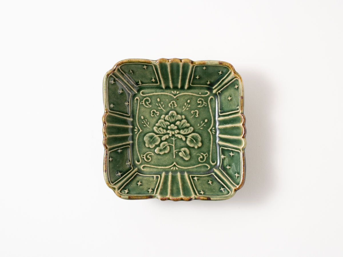 草花紋角小鉢【山崎瞳】