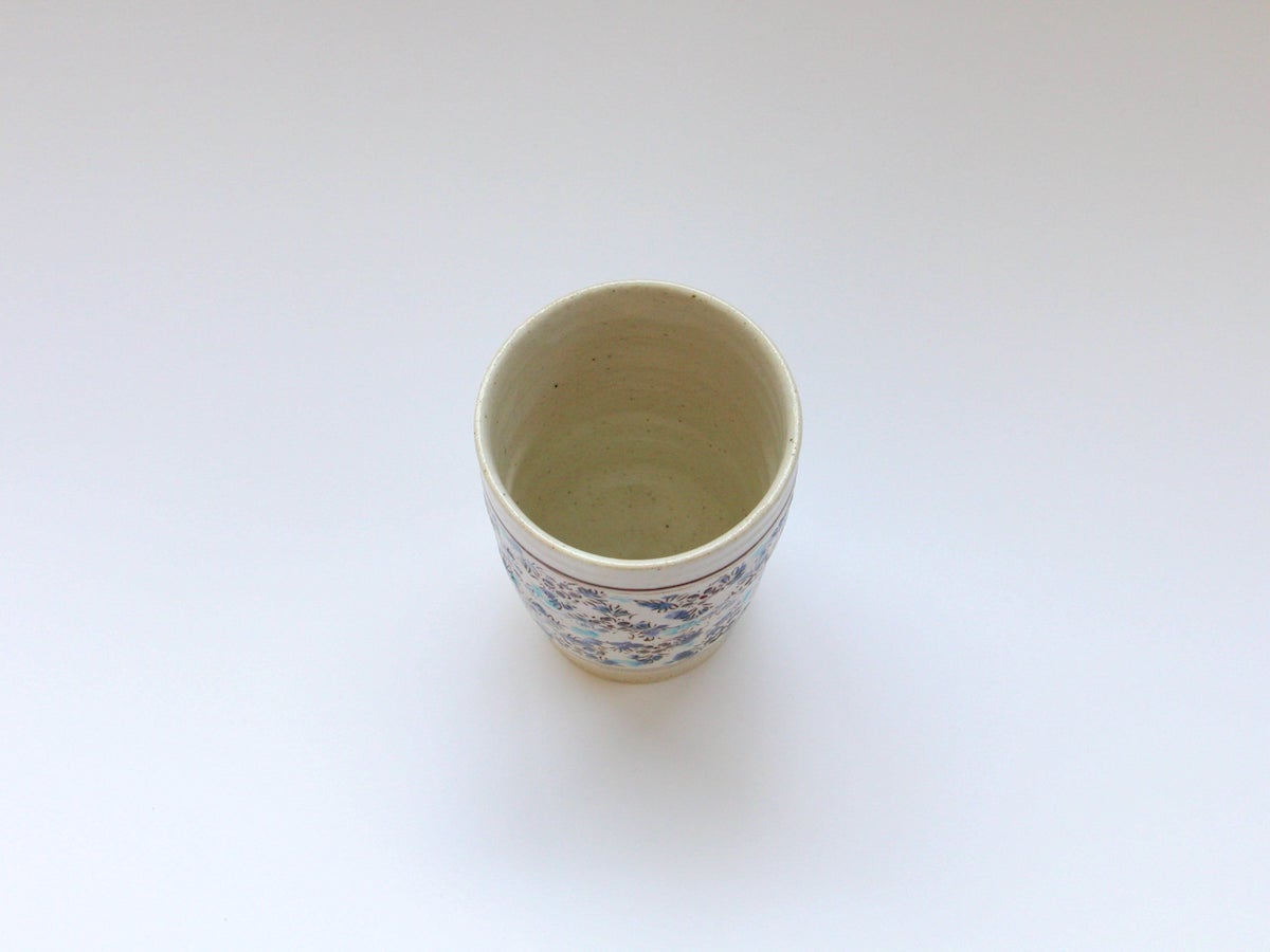 Colored calico crest free cup [Masaaki Hibino]