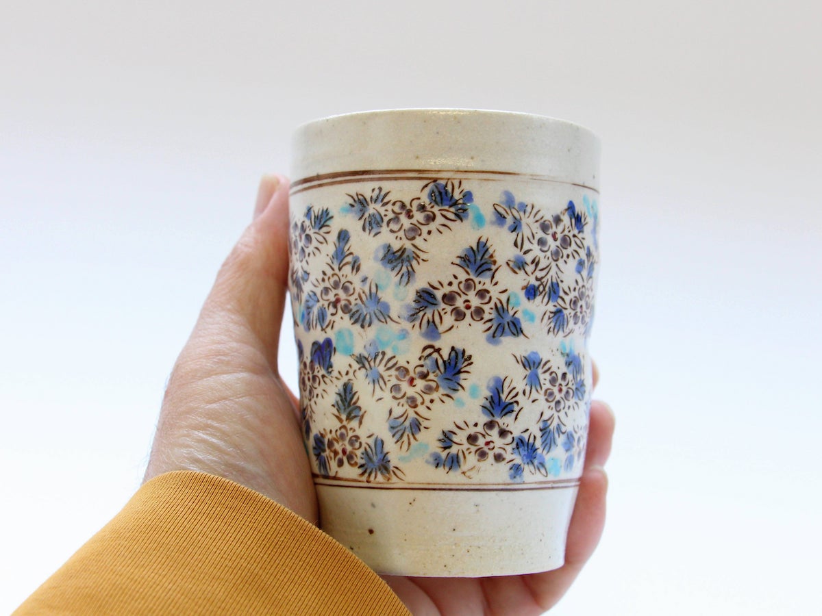 Colored calico crest free cup [Masaaki Hibino]