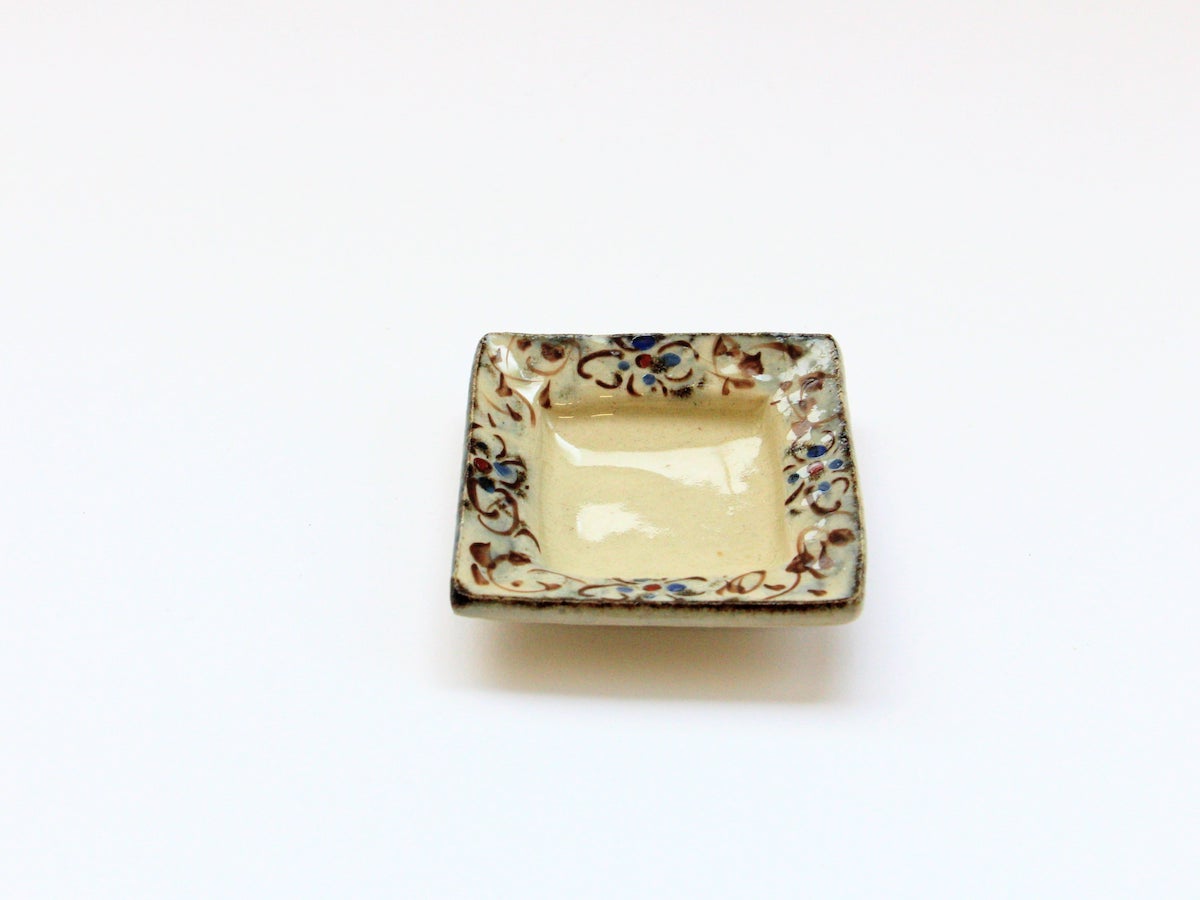 Annan Aoe 2-inch square plate [Masaaki Hibino]