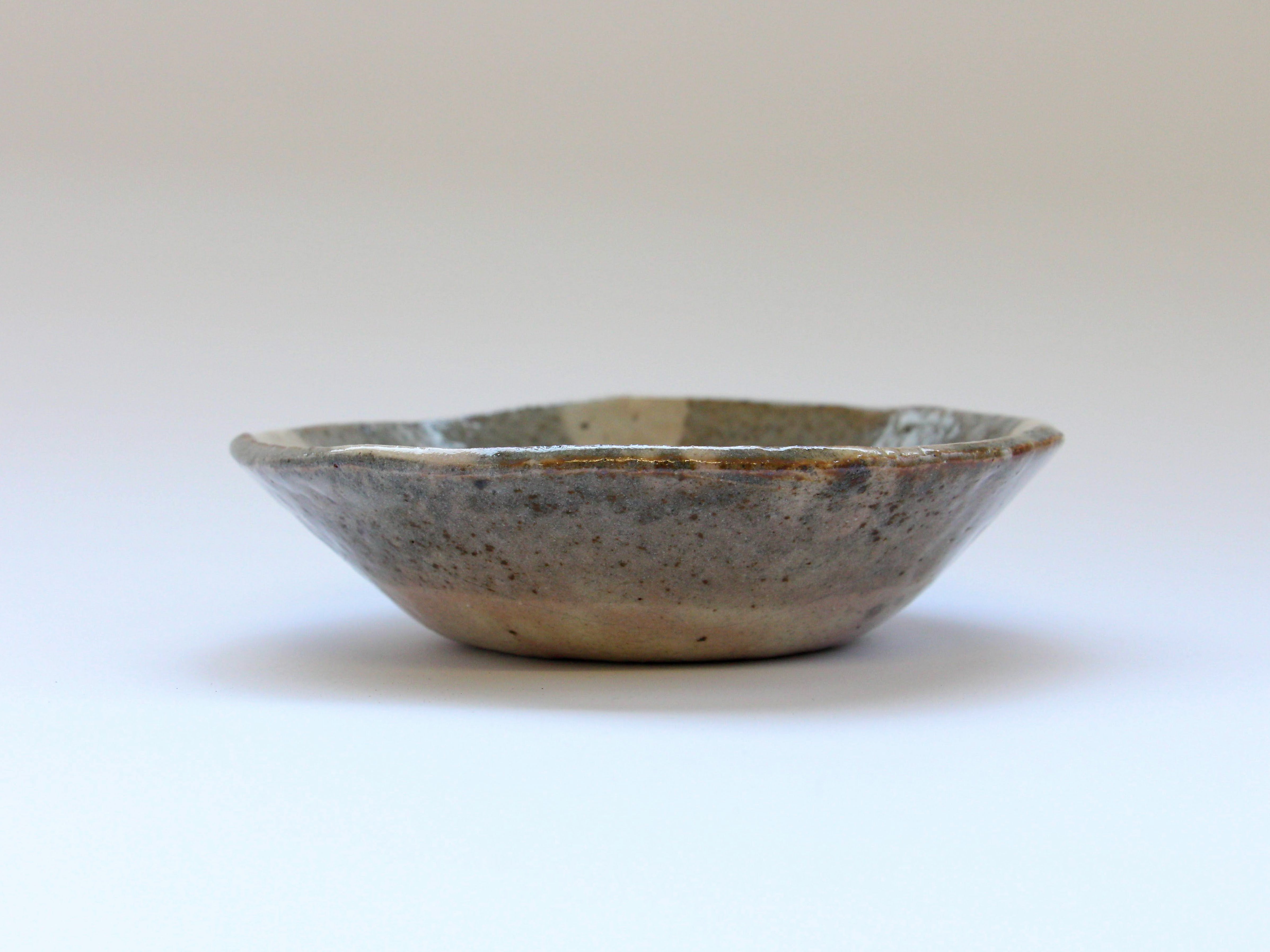 Nezumi Shino cat polka dot small bowl [Daishi Sato]