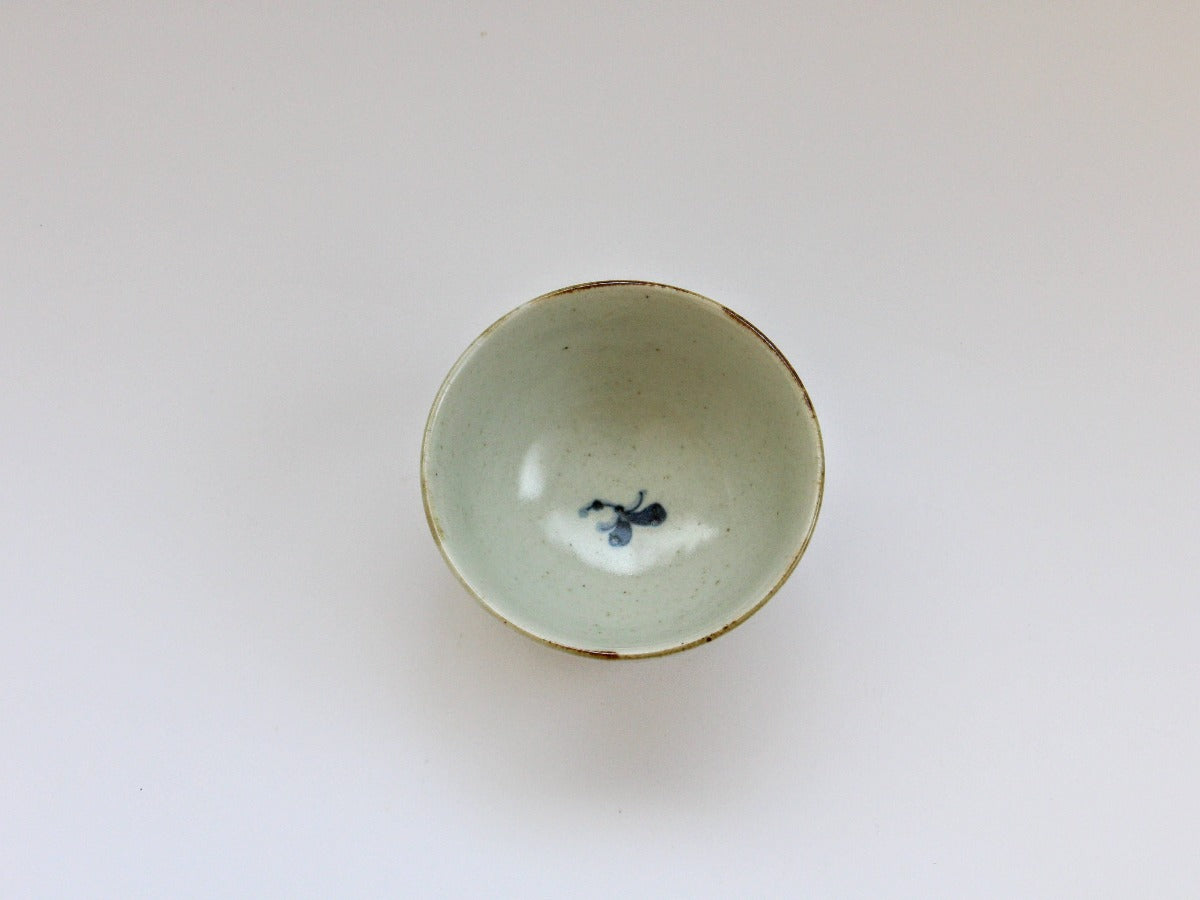 Old dyed flower bowl, small [Ceramic blue]