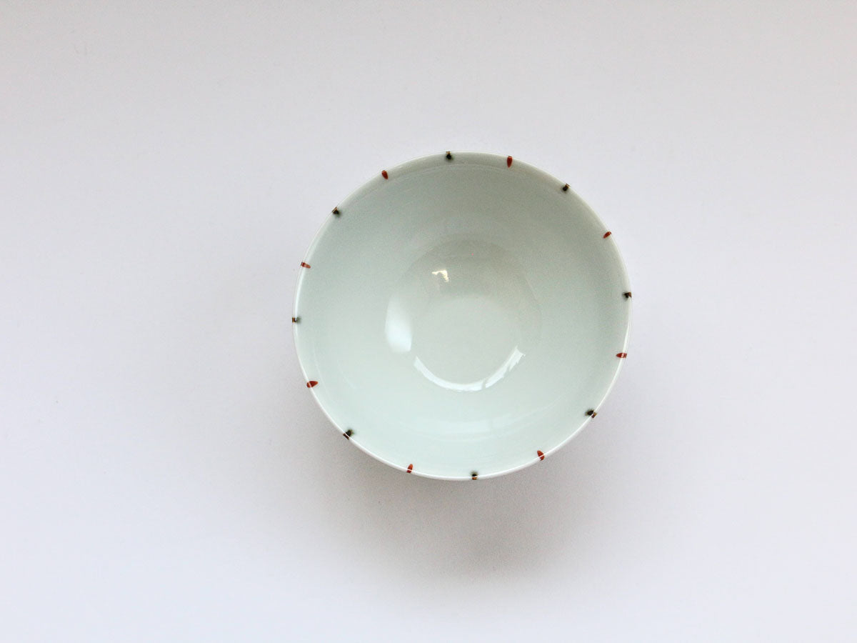 二色細十草赤飯碗 小【田森陶園】