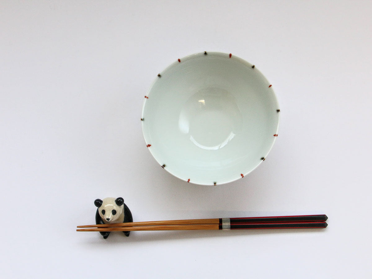 二色細十草赤飯碗 小【田森陶園】