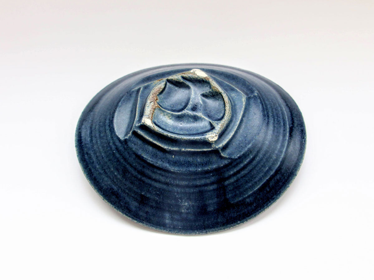 紺碧釉パスタ皿【山本一仁】