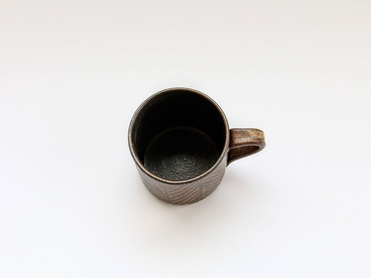 ヘリンボーン茶唐津マグ【正陶苑】