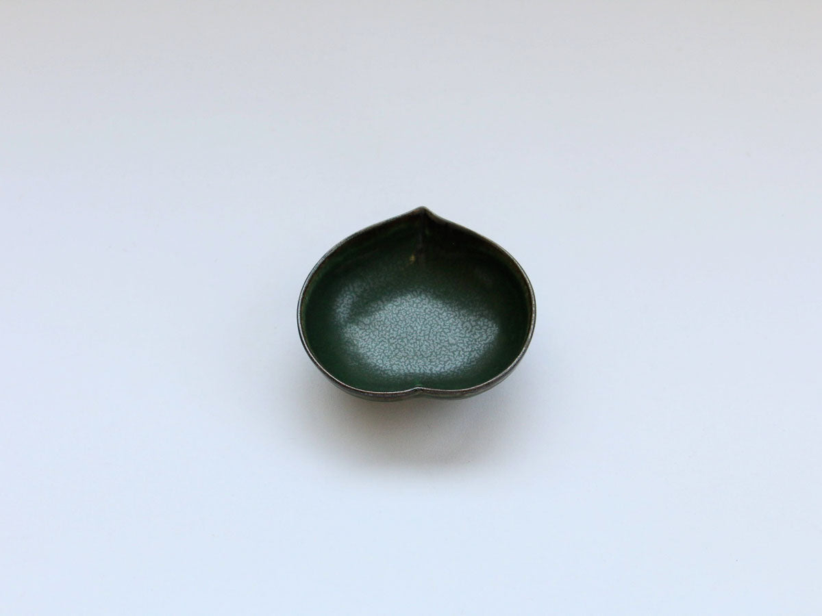 桃小付 渕さび深緑釉【皓洋窯】
