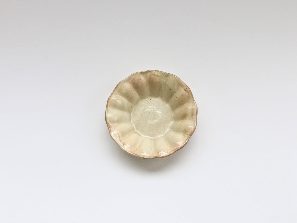 粉引輪花深皿 豆【古谷製陶所】