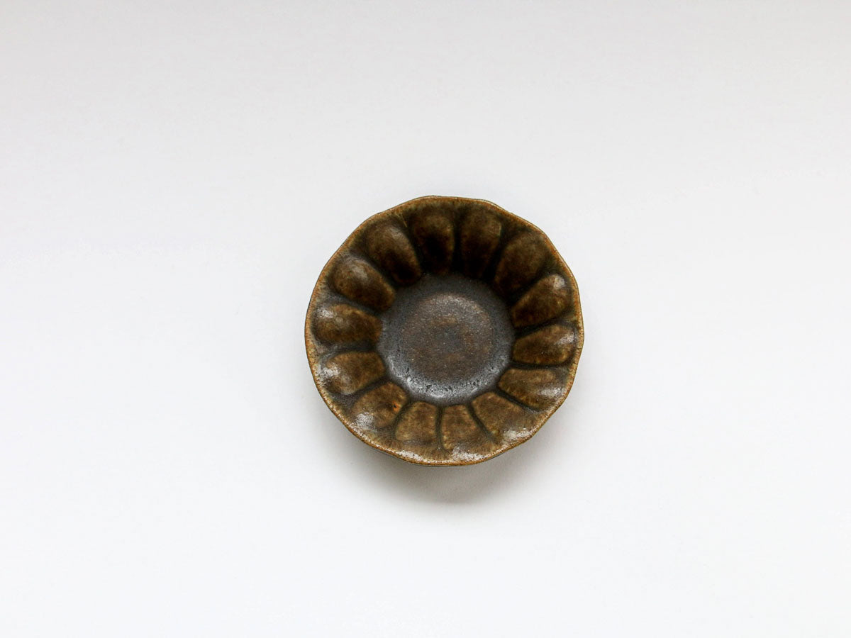 サビ釉輪花深皿 豆【古谷製陶所】