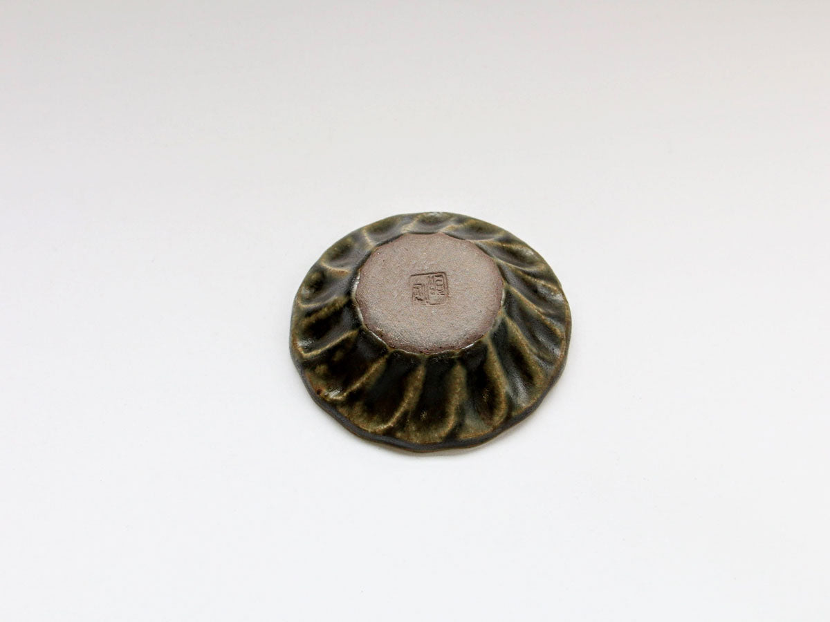 サビ釉輪花深皿 豆【古谷製陶所】