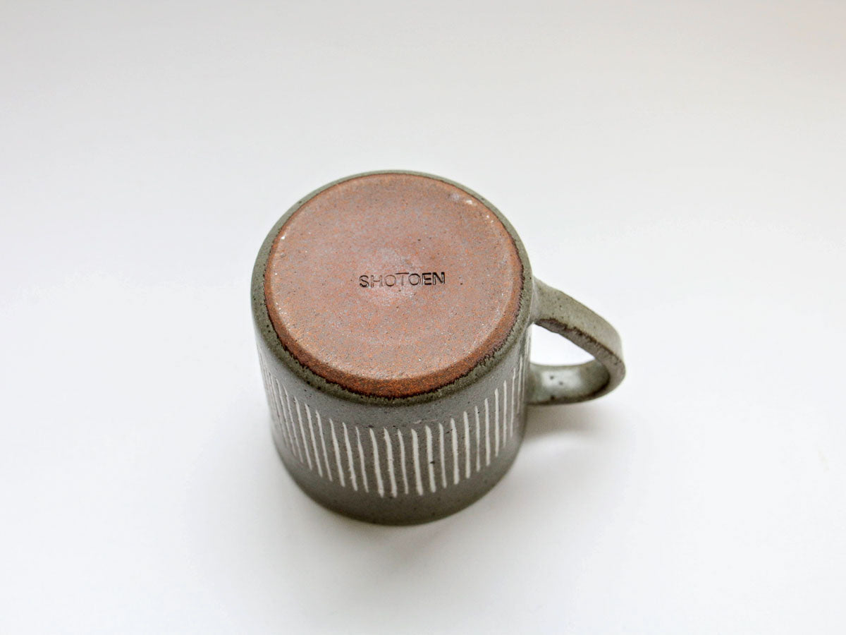 グレー象嵌十草マグ【正陶苑】