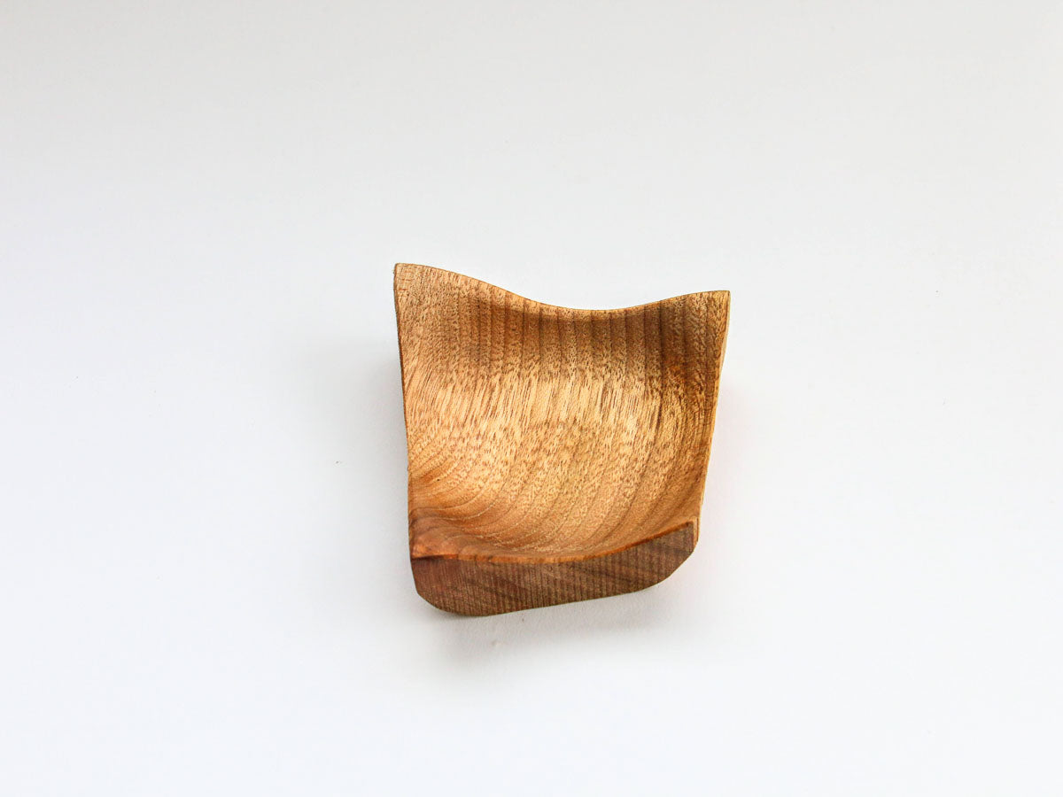 クルミの菱型皿 クリア 小【田口慎介】