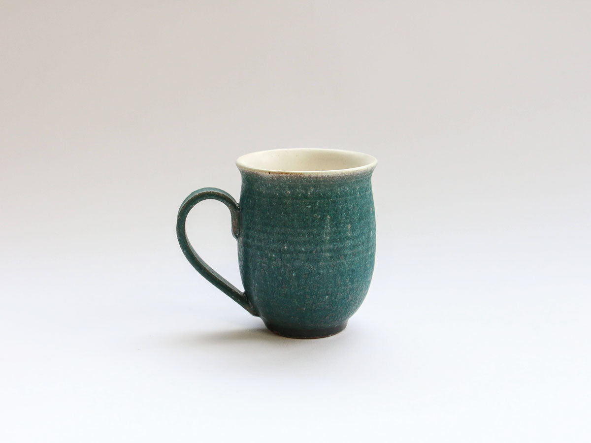 錆緑つぼみ形マグ【文山香菜江】