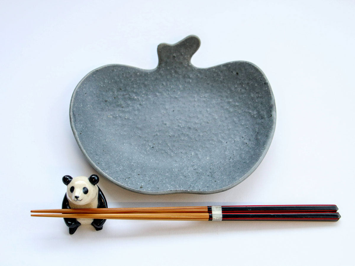 グレー釉りんご皿 大【古谷製陶所】