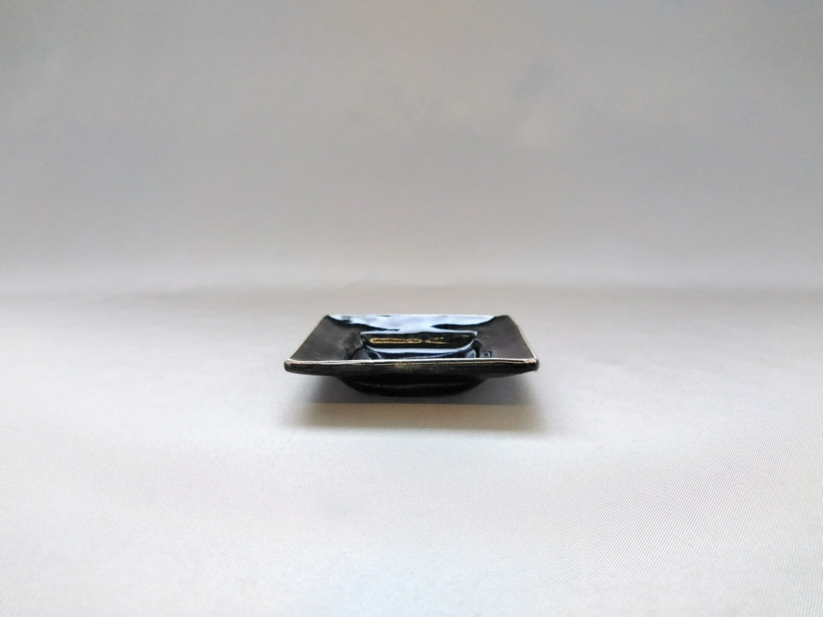Ruri silver 2-inch square plate [Masaaki Hibino]