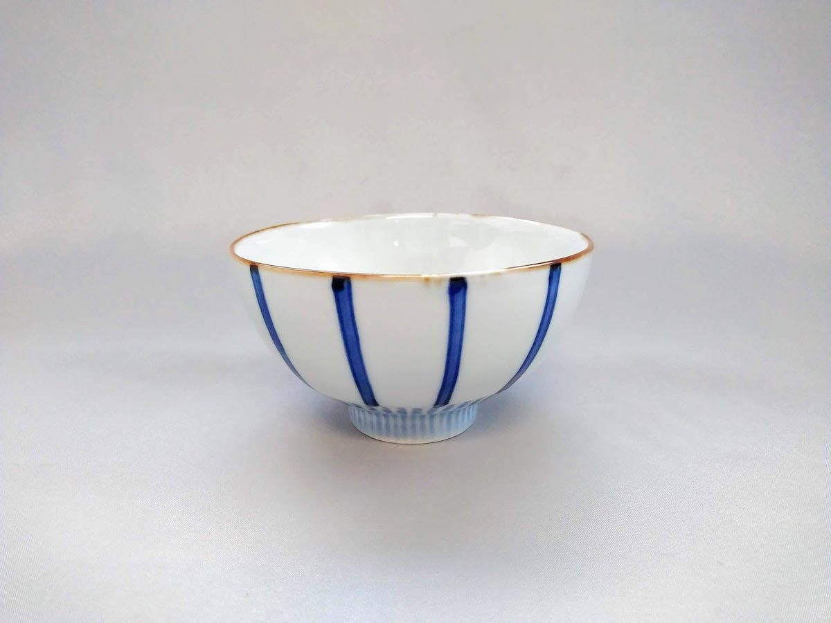 しのぎ飯碗青十草【皓洋窯】