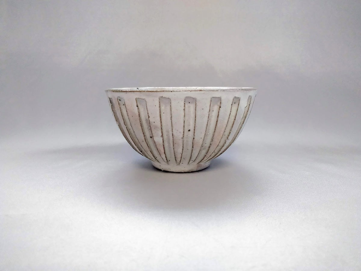 粉引細削ぎ飯碗 小【兵山窯】