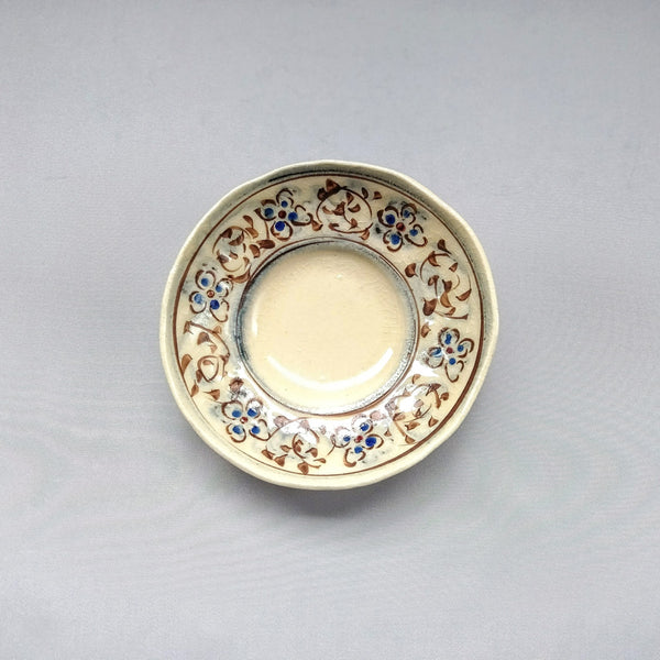 安南青絵唐草4寸リム鉢【日比野正明】