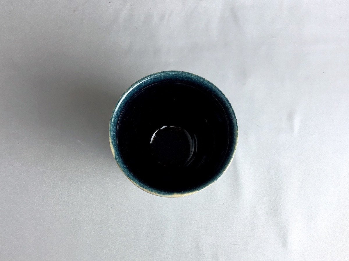Indigo glaze line carved dot pumping [Kazuhito Yamamoto]