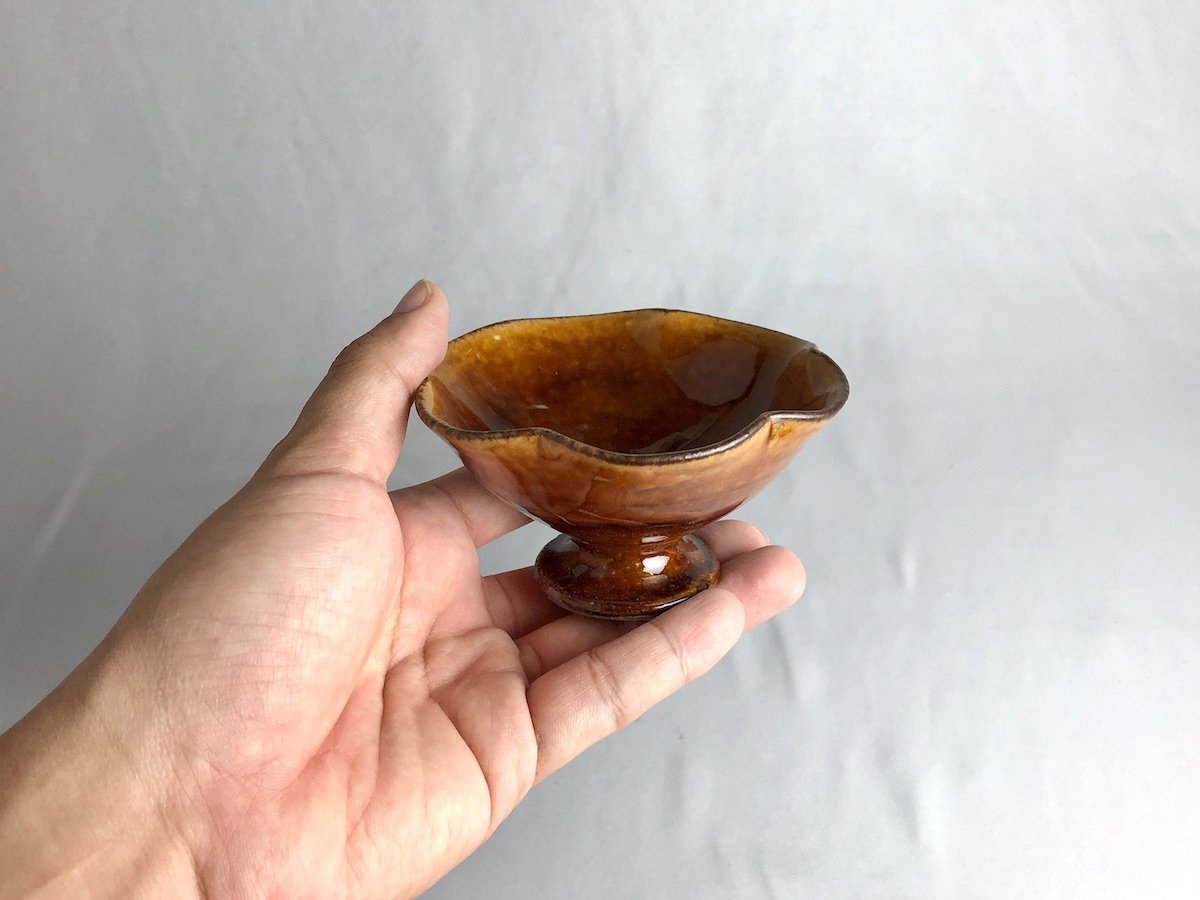 Ame glaze flower pot mini [Furuya Pottery]