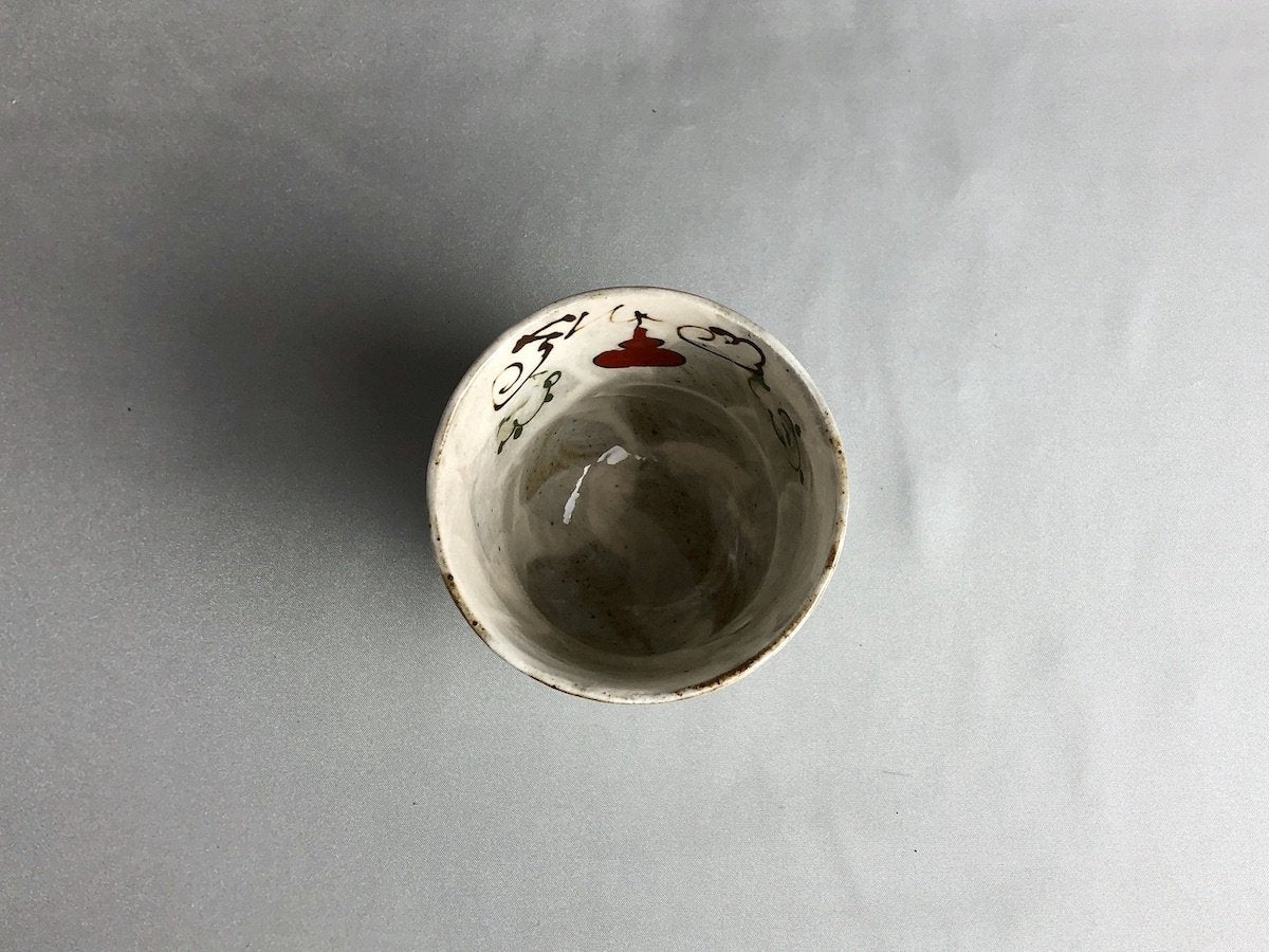 Six gourd teacup red [Pottery Studio Raku]