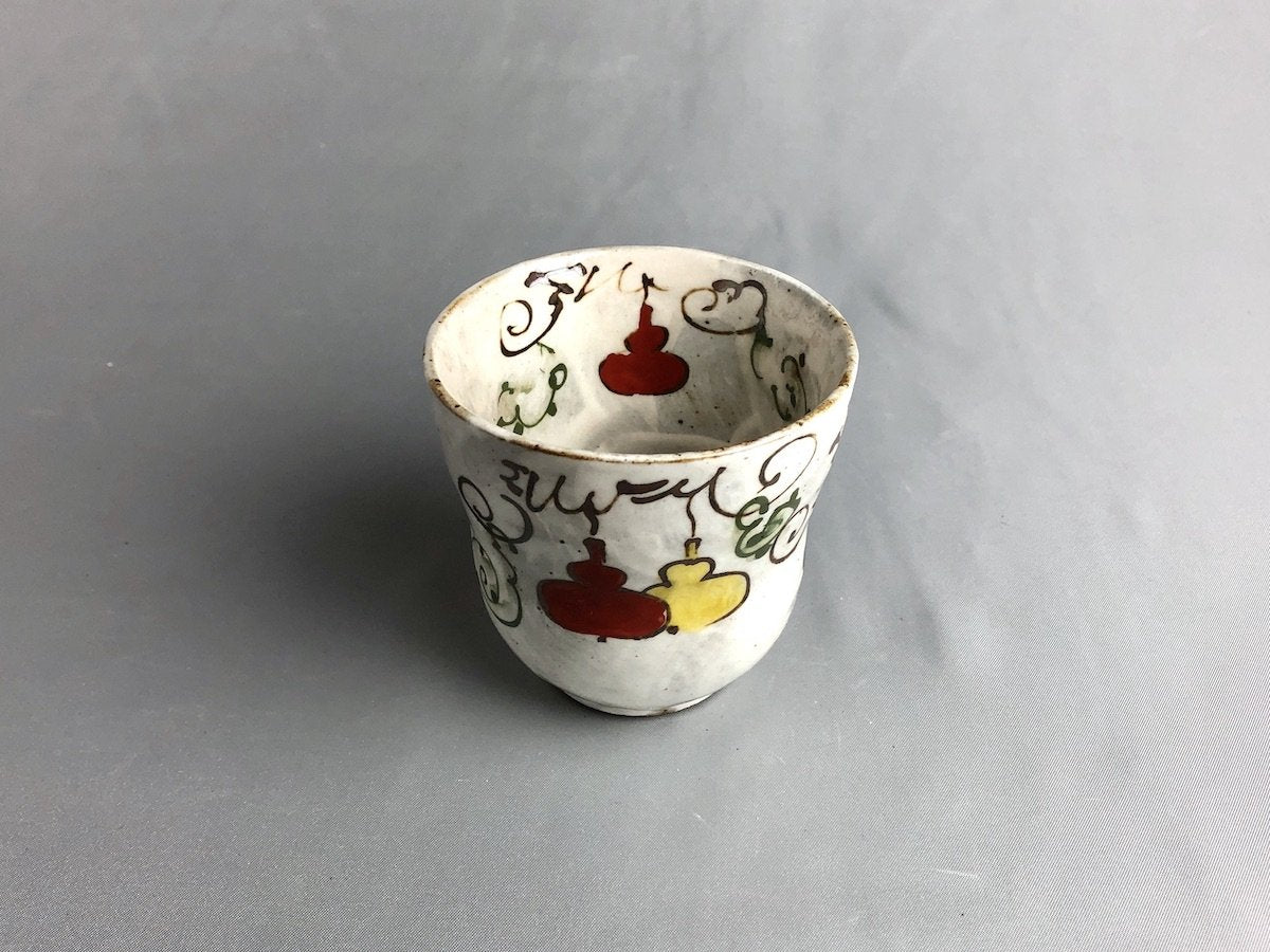 Six gourd teacup red [Pottery Studio Raku]