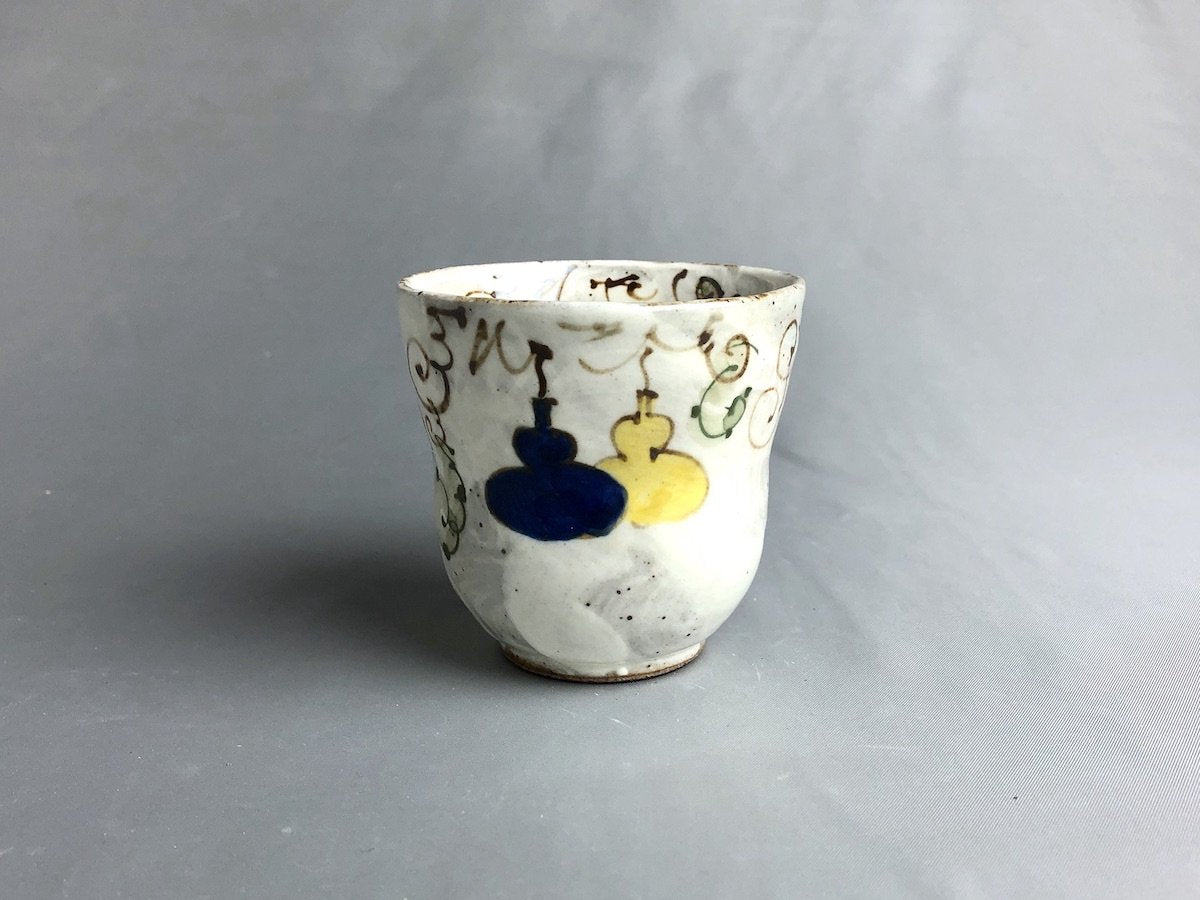 Six gourd teacup blue [Pottery Studio Raku]