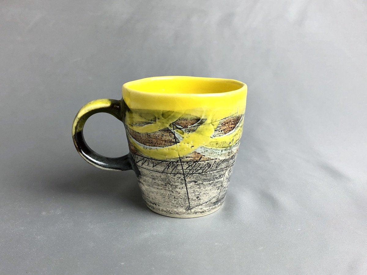 Yamaji mug yellow [Tsururingama]