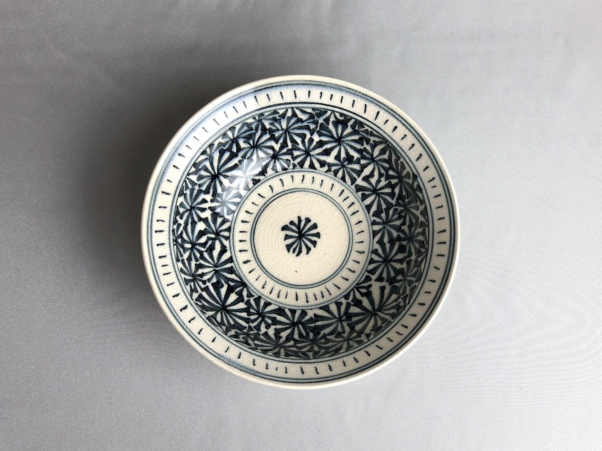 Dyed rhombus rim bowl [Kituru Seito]