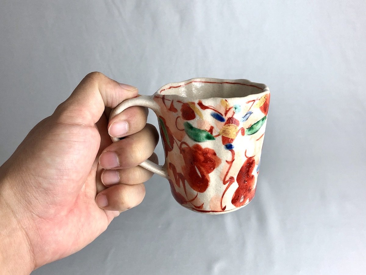 Red flower mug [Kotomo Suzuki]