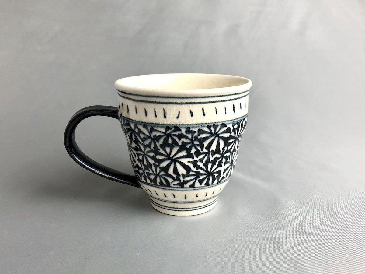 Dyed rhombus crest mug [Kituru Seito]