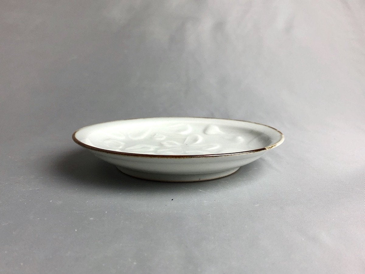 White porcelain Yotsuba 4.5 inch plate [Takusei Kobayashi]