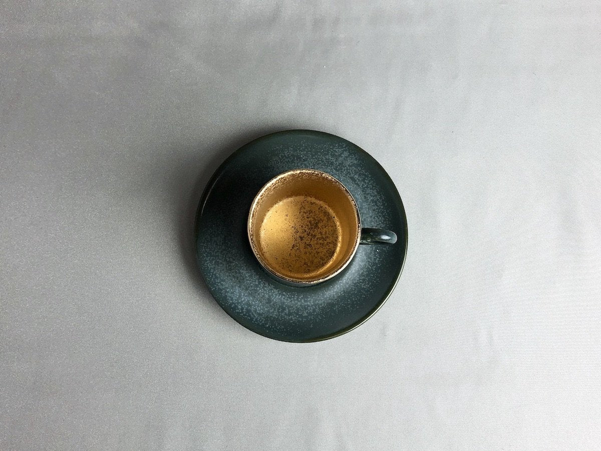 Old Takeuchi gold-painted demitasse C/S [Toetsu kiln]