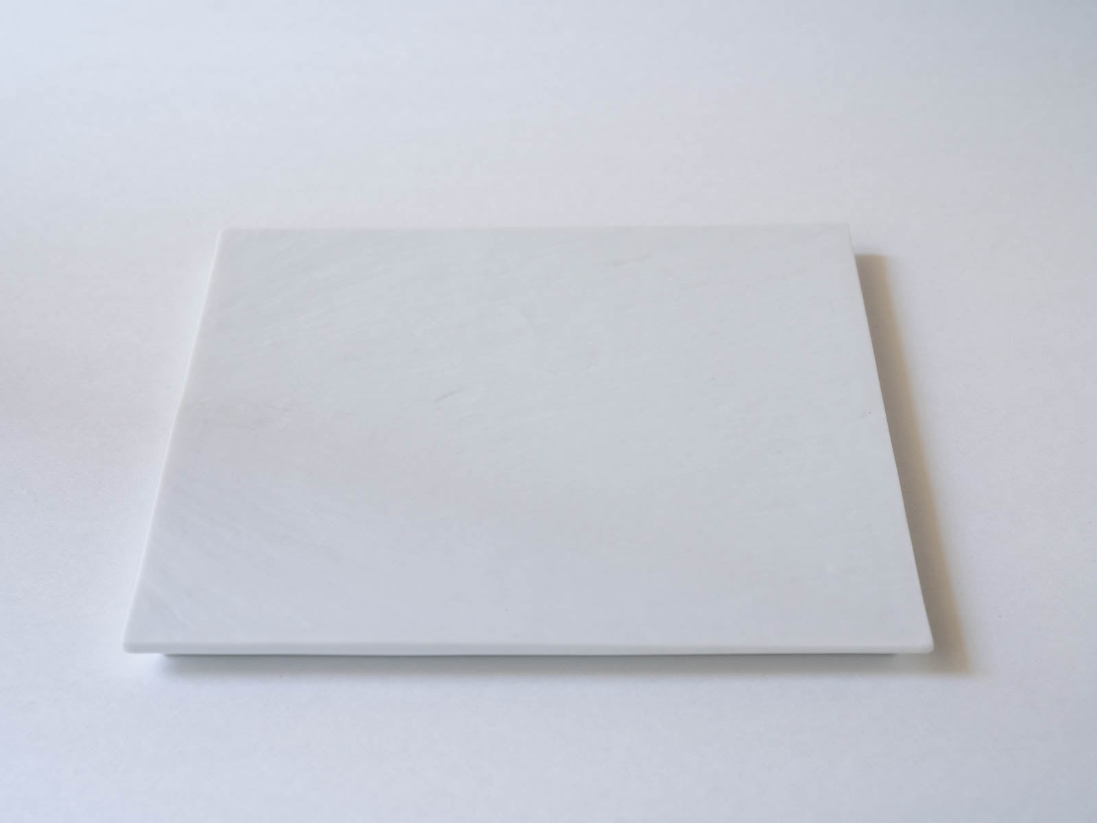 Ink stone square plate 24cm white [Yamahira kiln]