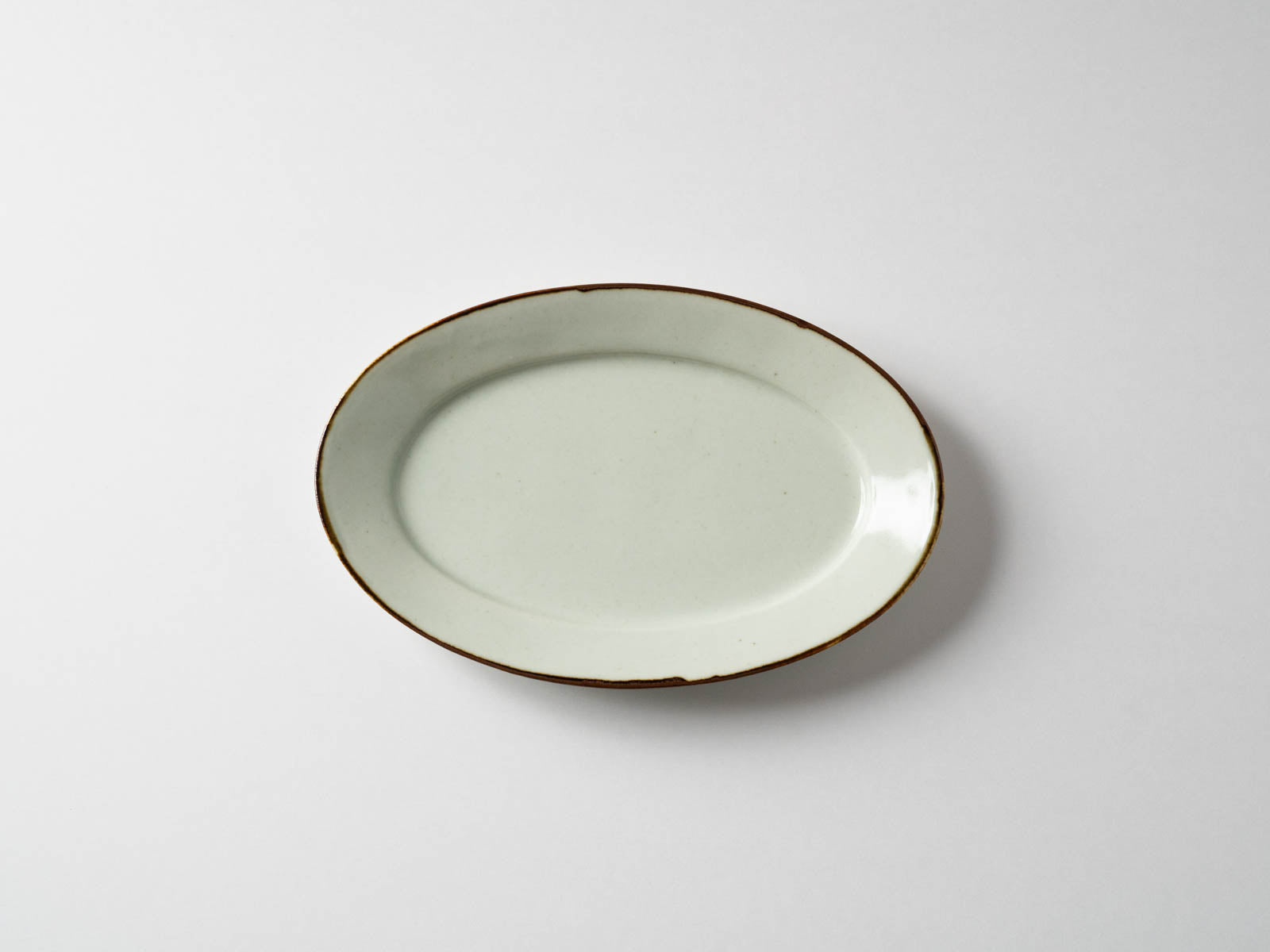 Rim Oval Plate Medium Fuchisabi Richo [Koyogama]