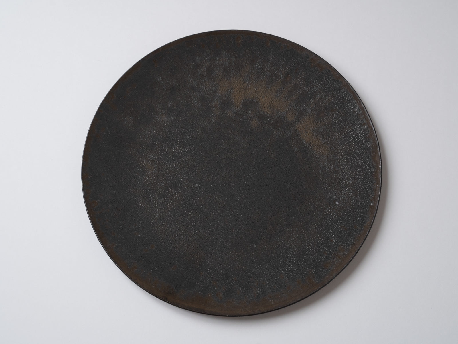 Brown glaze 27cm plate [Hideki Yamamoto]