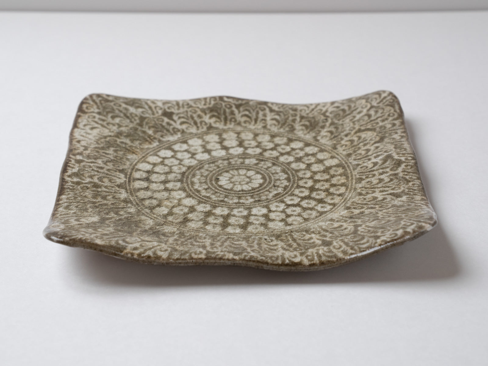 三島手四方皿【山本英樹】