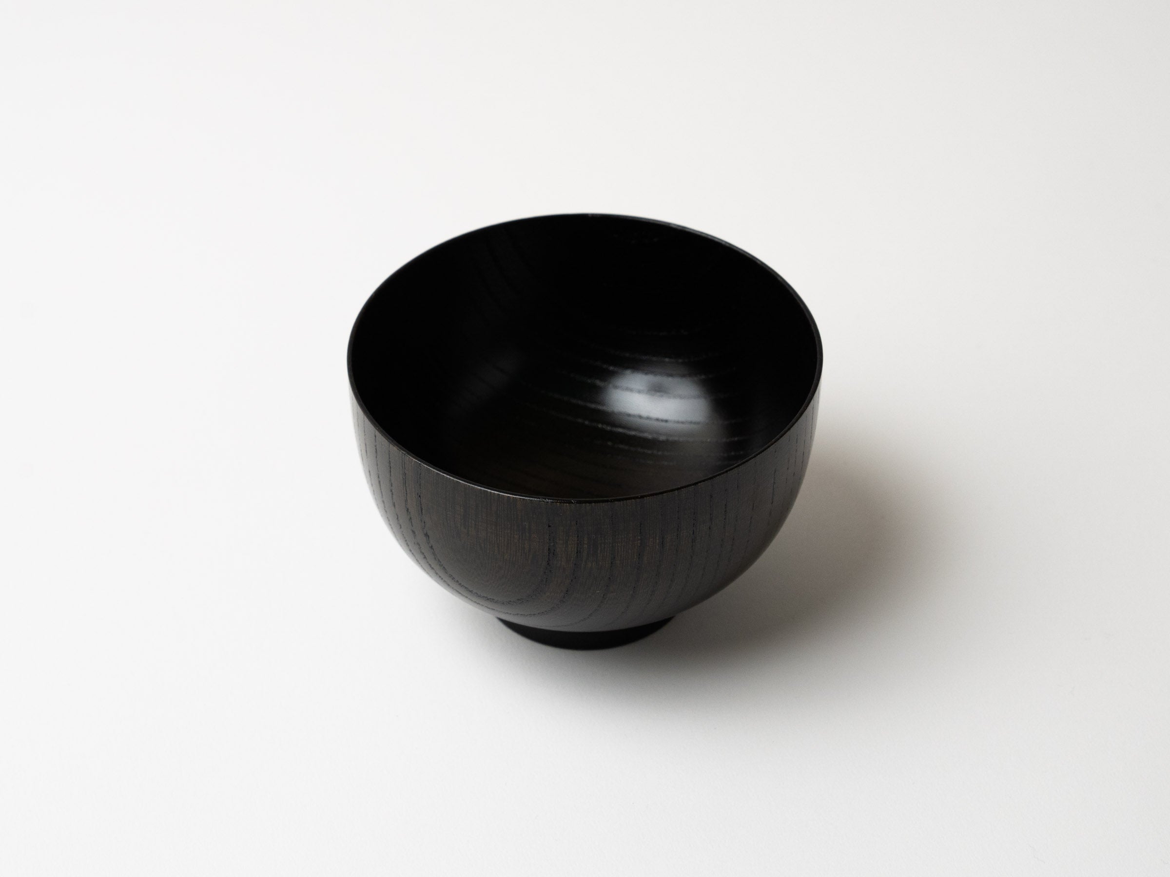 Keyaki soup bowl bud type black lacquer [Mikio Gato Shoten]
