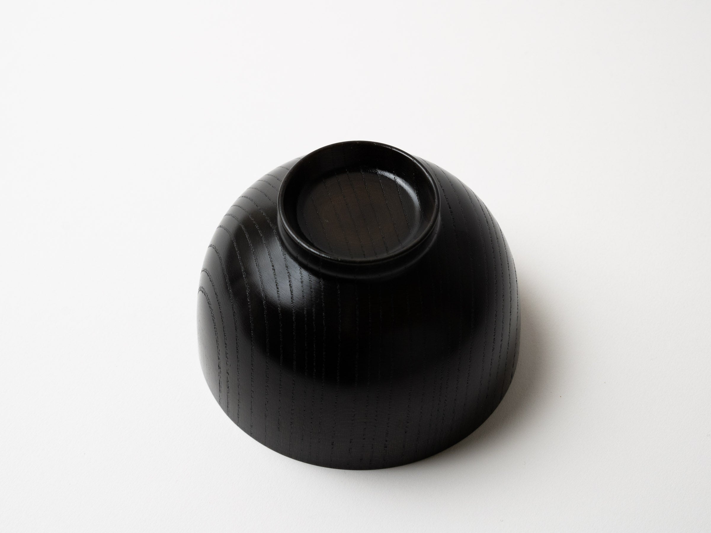 Keyaki soup bowl bud type black lacquer [Mikio Gato Shoten]