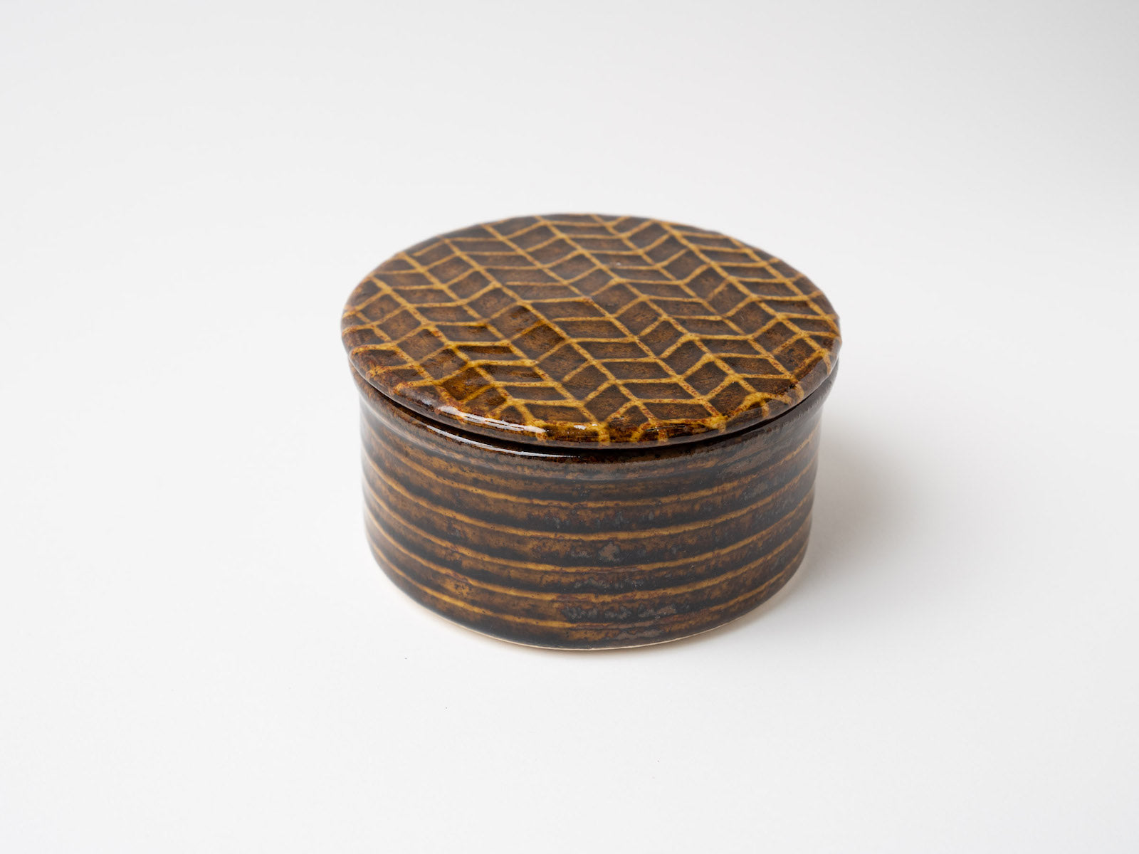 American glaze heat-resistant lid medium b [Ryo Makita Exhibition]
