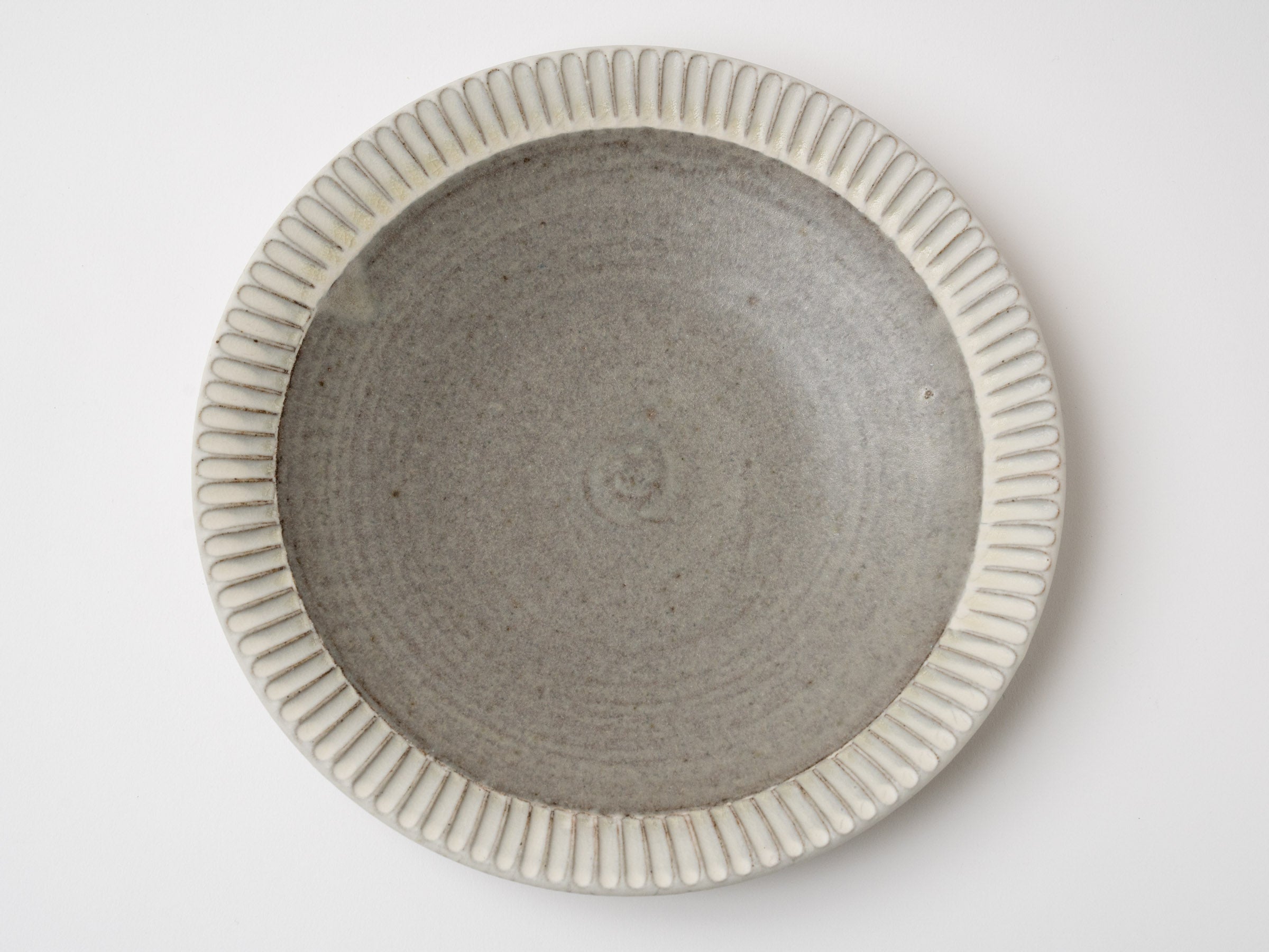 白鎬8寸皿【長嶺憲幸】