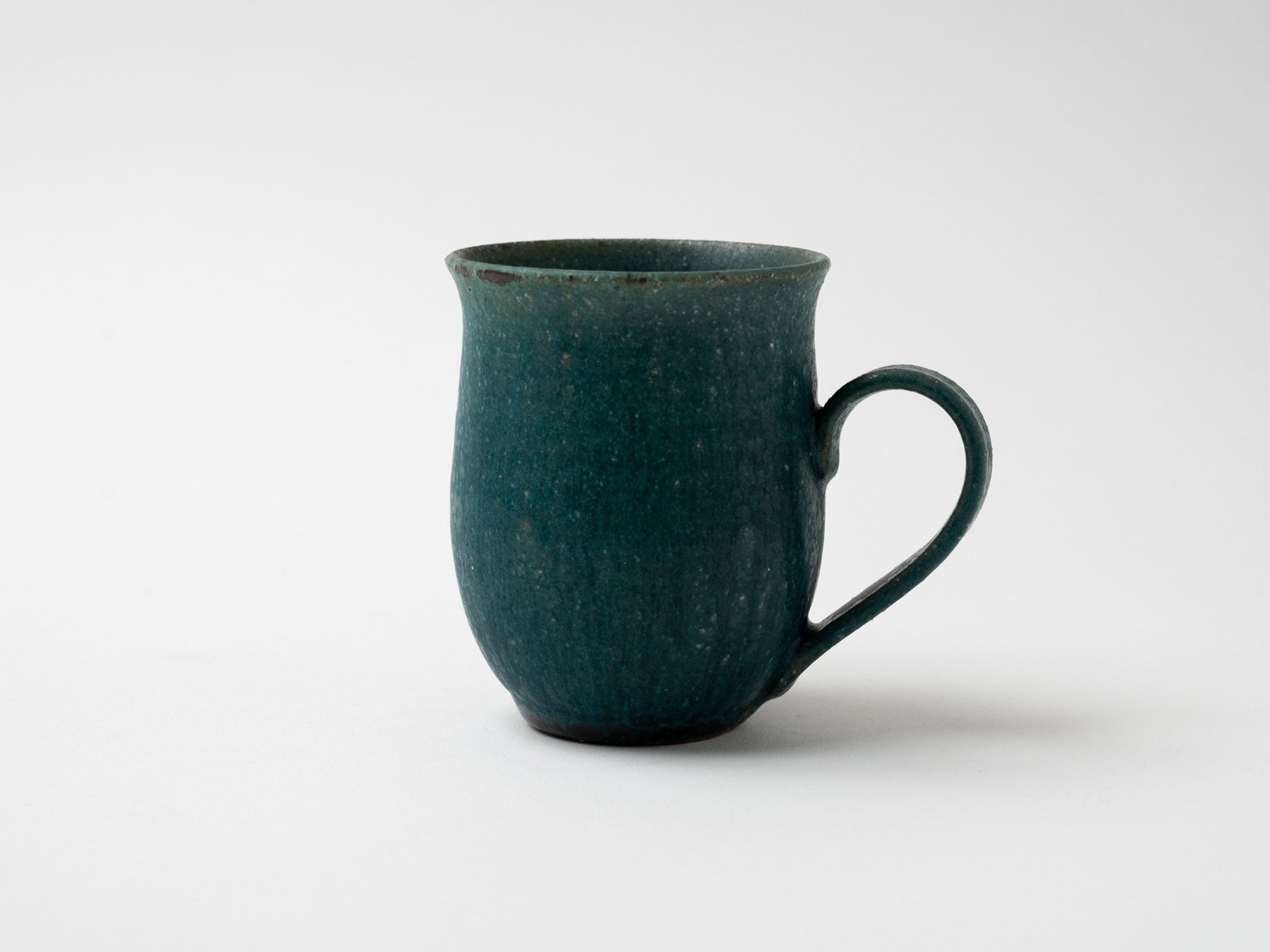 Rust green bud shaped mug [Bunzan Kanae]