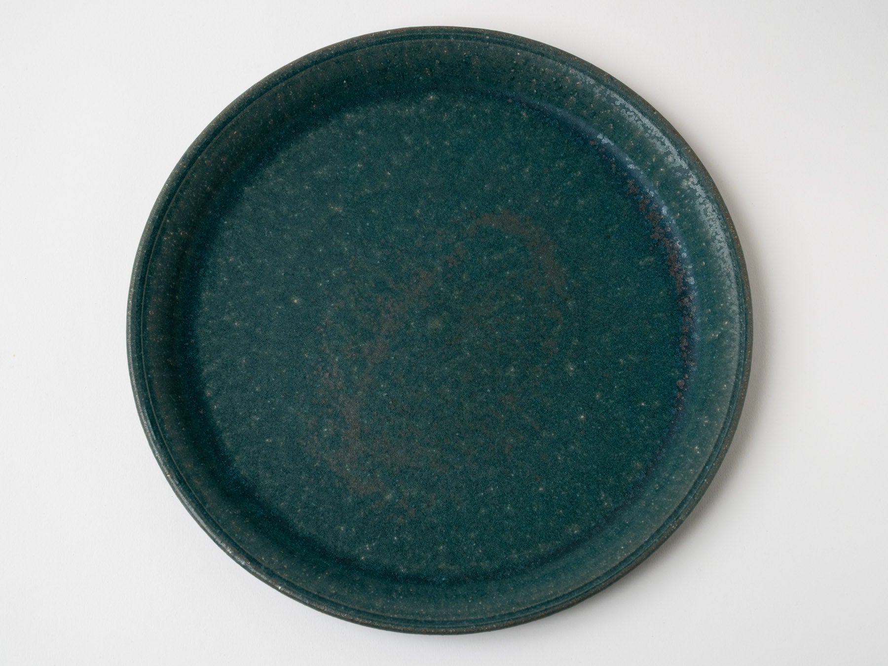 Rust green 8-inch plate [Bunzan Kanae]